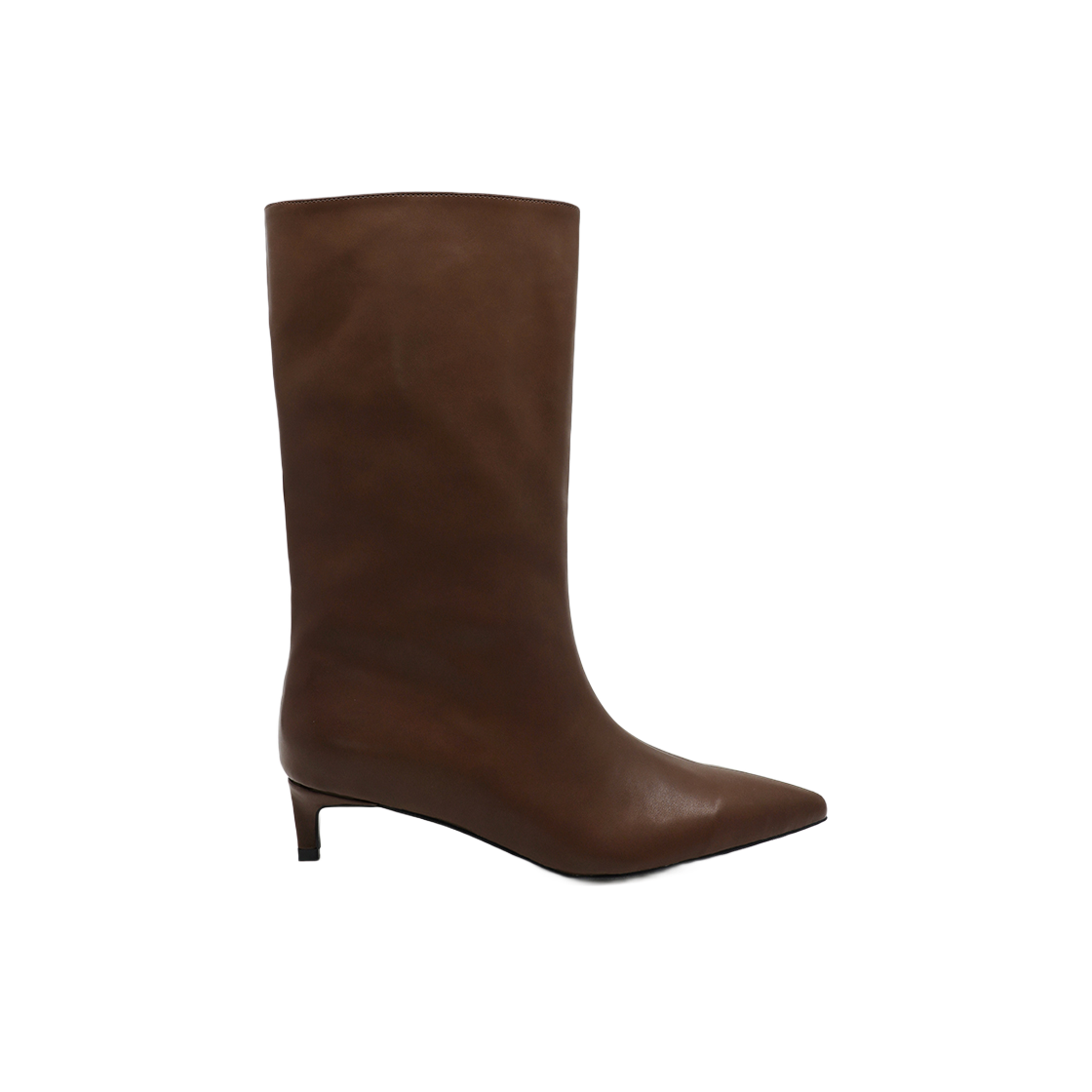 무드나잇 브리아 키튼힐 스틸레토 하프부츠 브라운(Moodnight Bria Kitten-Heel Half Boots Brown)