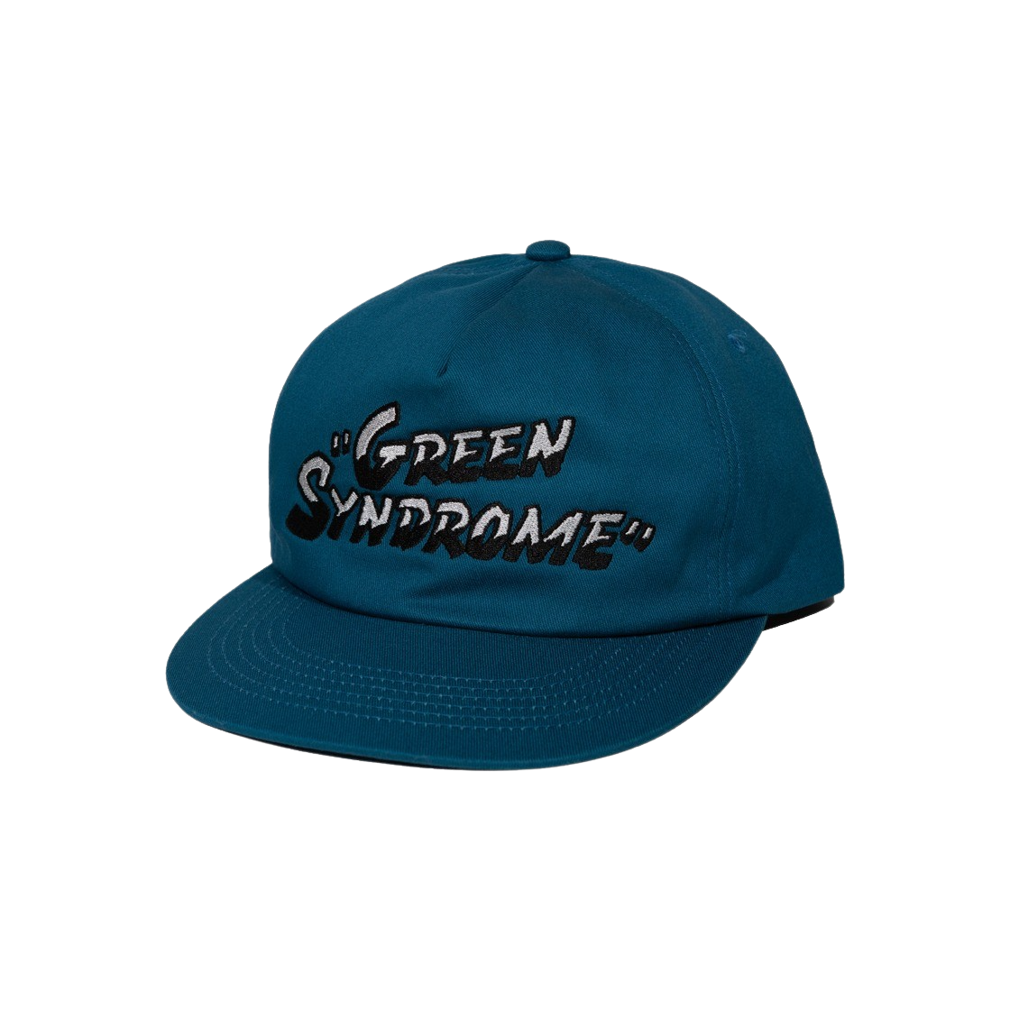 그린신드롬 더블 쿼테이션 마크 5 패널 캡 틸(Green Syndrome Double Quotation Marks 5 Panel Cap Teal)