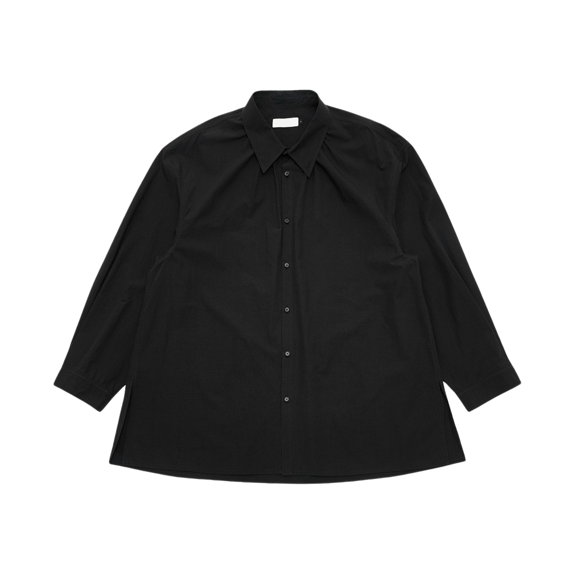 KM4DSHLAM33BK Amomento Organic Cotton Shirring Shirts Black - 24FW