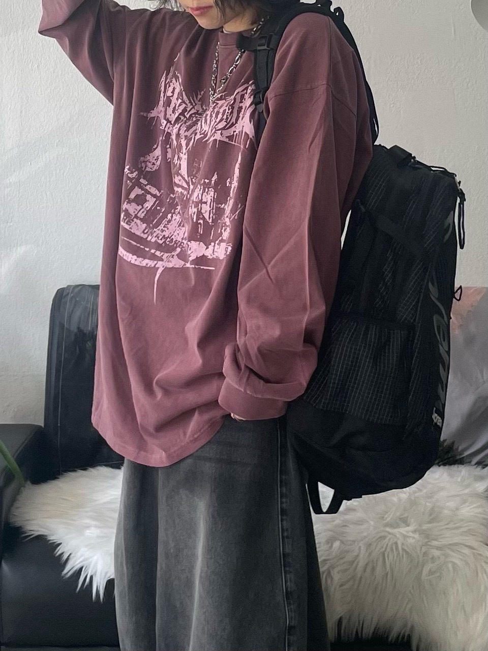 (W) Nike Air Force 1 '07 Low Triple Black, Supreme Backpack Black - 24SS 착용 스타일 - 3