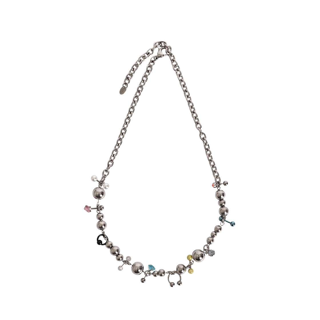 H24SSN03SG-MT-06 Hypnotize Ball Connecting Piercing Necklace
