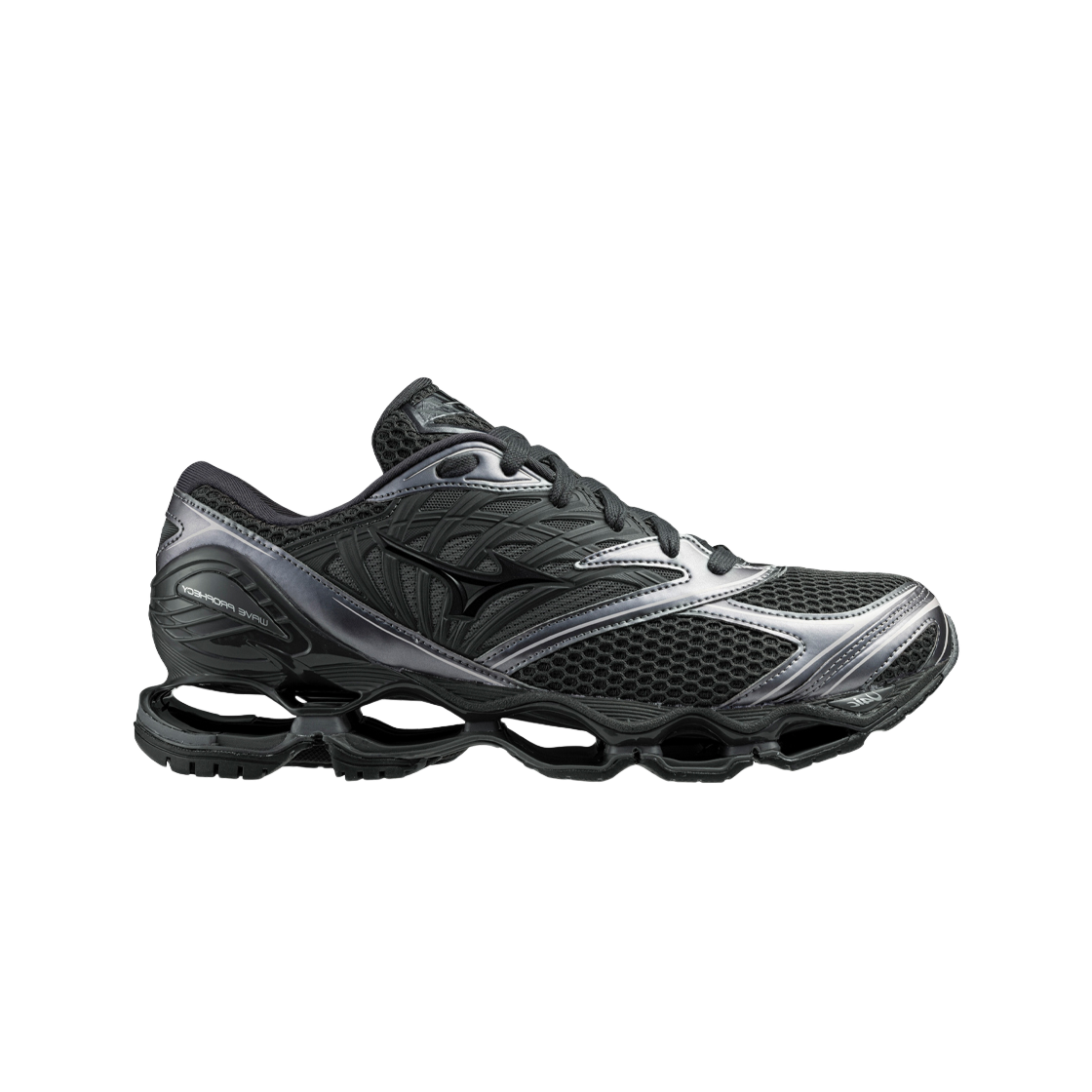 미즈노 웨이브 프로페시 LS 블랙 샌드 블랙 메탈릭 그레이(Mizuno Wave Prophecy LS Black Sand Black Metallic Gray)
