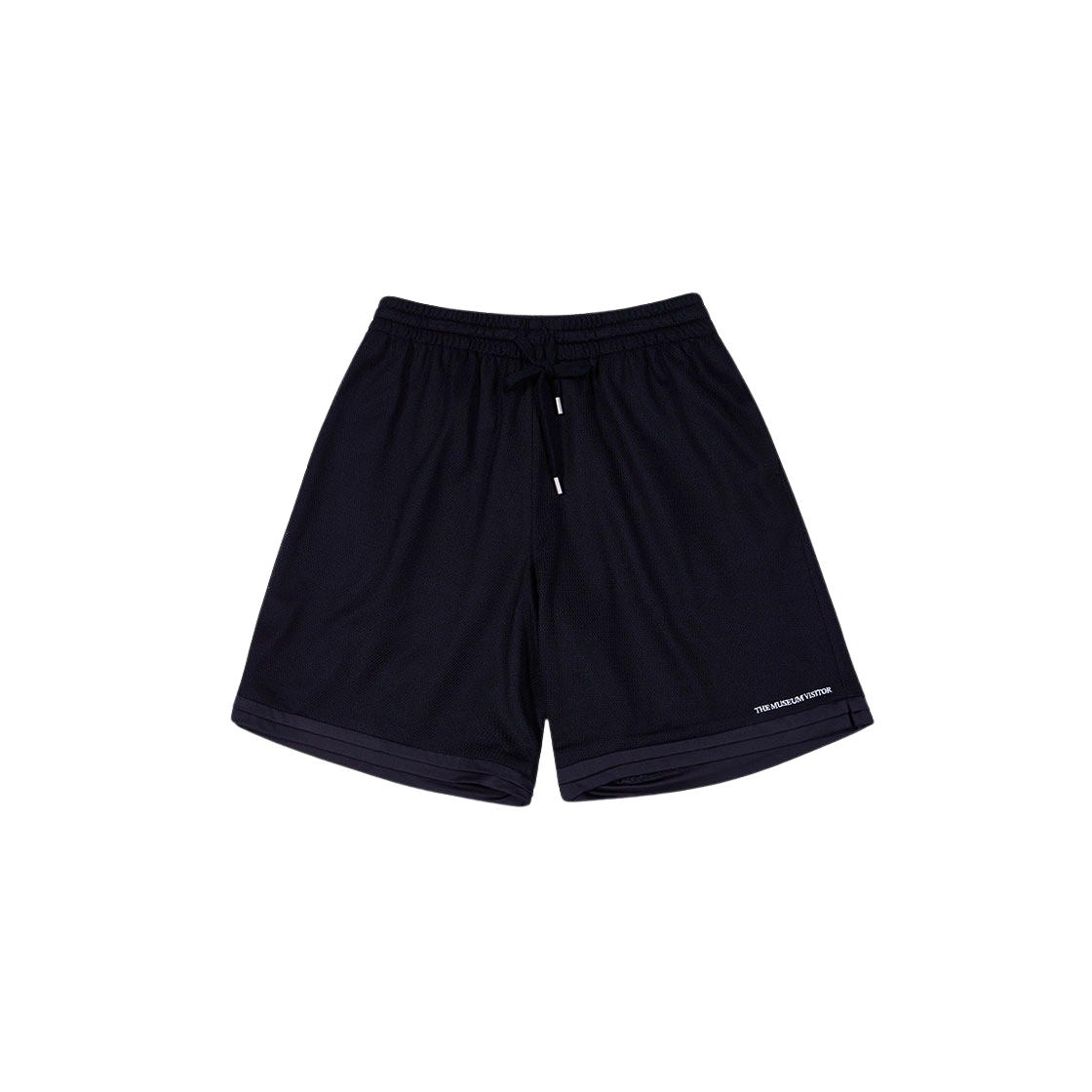◆THE MUSEUM VISITOR◆ LOGO STITCHED MESH SHORTS BLACK 08301 더뮤지엄비지터 로고 스티치드 메쉬 쇼츠 블랙 | The Museum