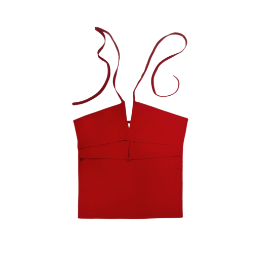 6367895 SIO String Halter Top Red