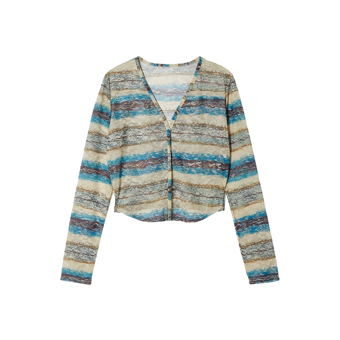 KM4BKNCPZ10WT Perverze Women Archive Knit Cardigan White