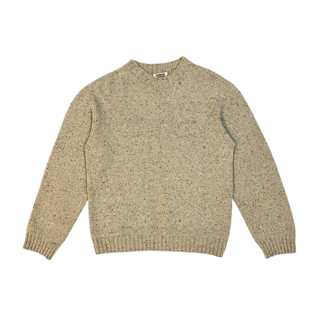 WHOLE GARMENT ALPACA NEPPED KNIT Oatmeal Youngoh Whole Garment Alpaca Nepped Knit Oatmeal