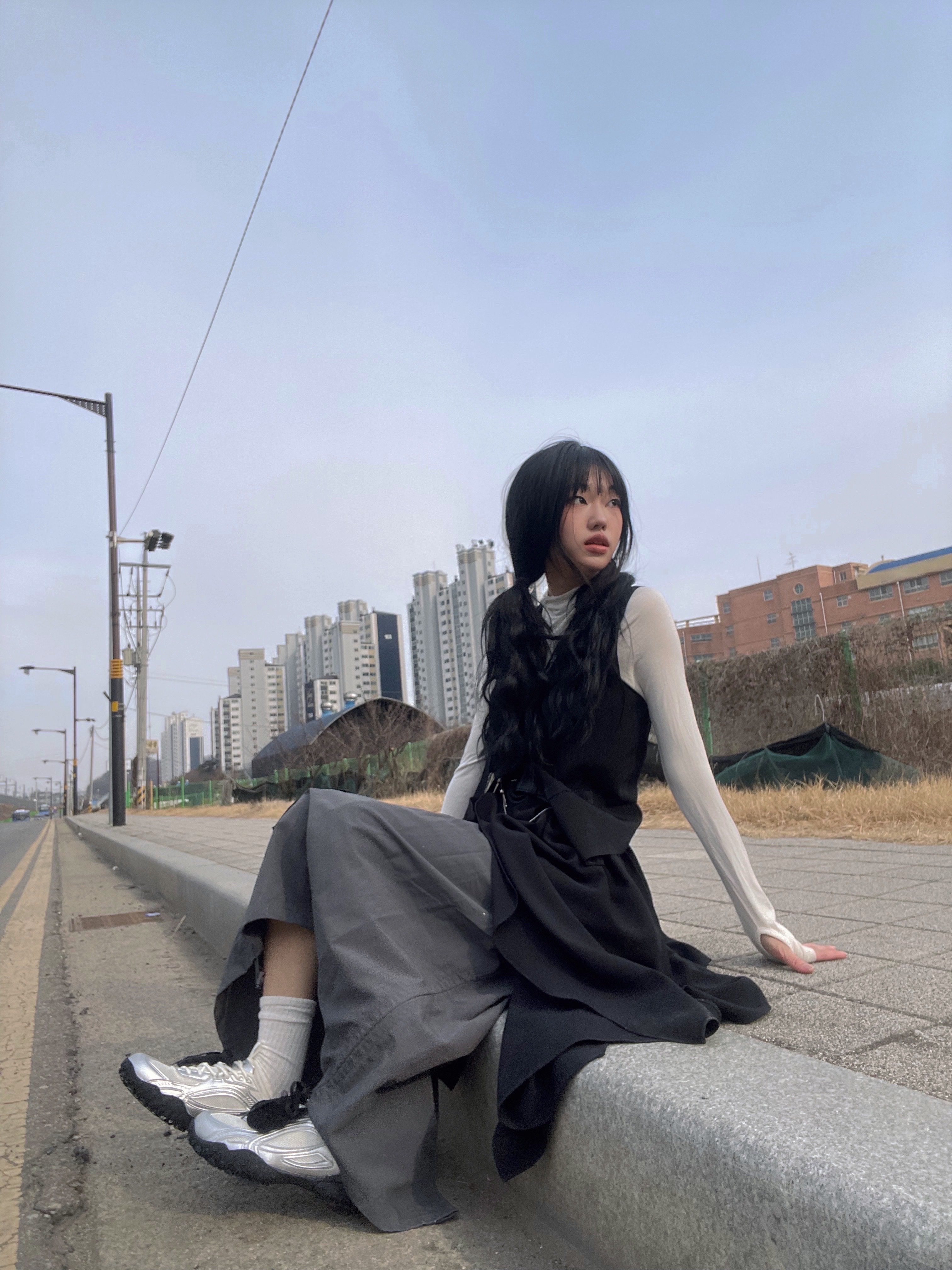 Fila Echappe MS Silver Moon 착용 스타일 - 1