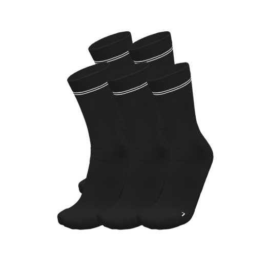 SU-CP-RUN-CREW-BK-5P Socks Up Compression Running Crew Socks Black (5 pack)