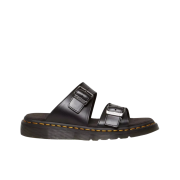 Dr. Martens Josef Analine Leather Buckle Slide Sandals Black
