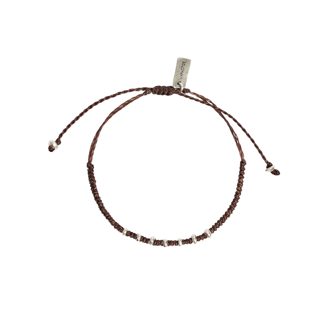힙노타이즈 카렌실버 마크라메 브레이슬릿 브라운(Hypnotize Karen Silver Macrame Bracelet Brown)