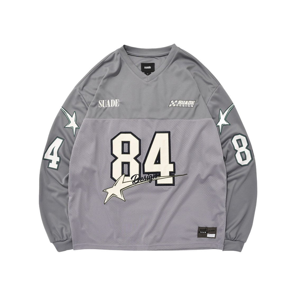 【SUADE】84 STAR RACING LONG SLEEVE★韓国人気★ 追跡付 84 STAR RACING LONG SLEEVE [GRAY] - Suade