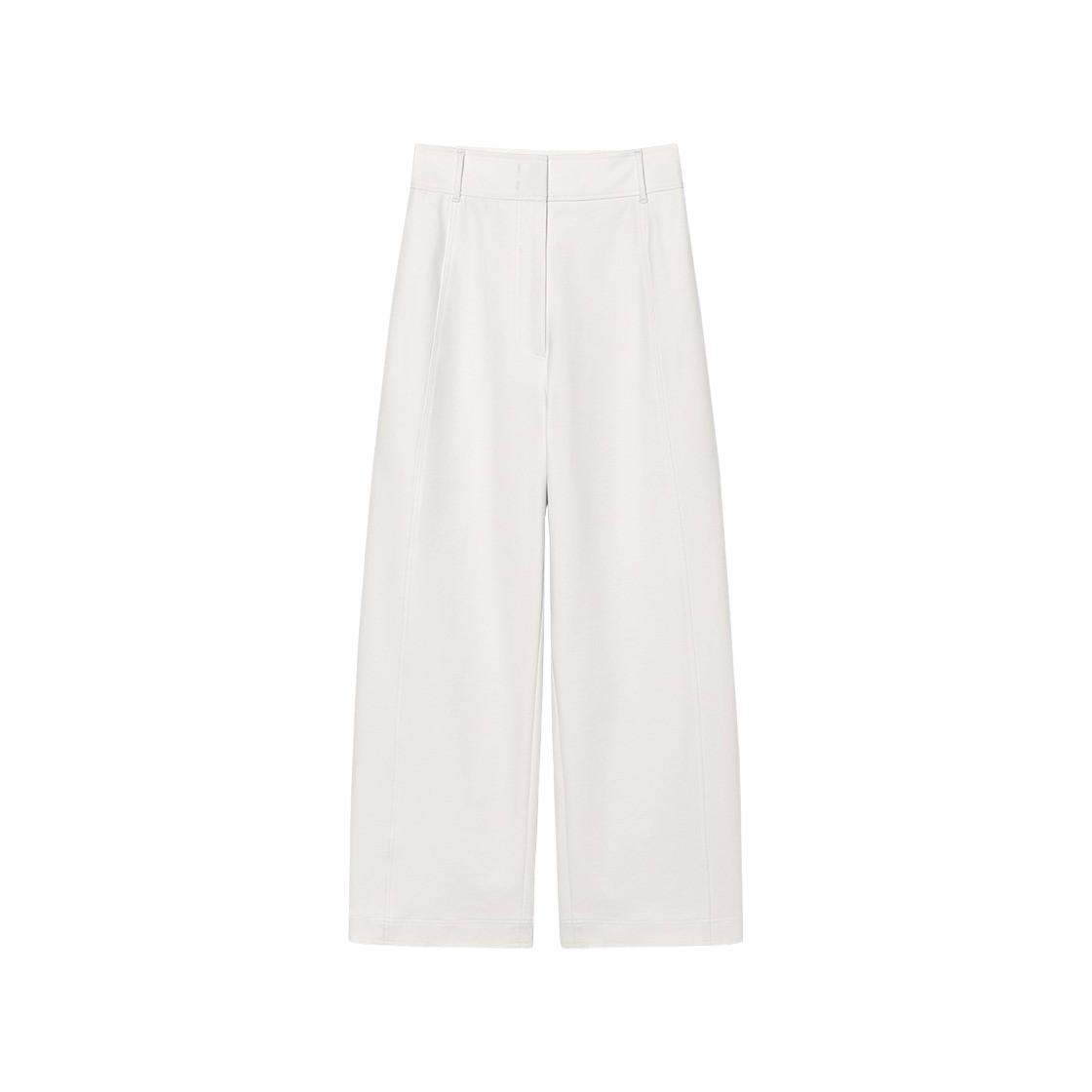킨더살몬 우먼 하이웨이스트 배럴 트라우저 오프화이트 - FW23(Kindersalmon Women Highwaist Barrel Trouser Off White - FW23)
