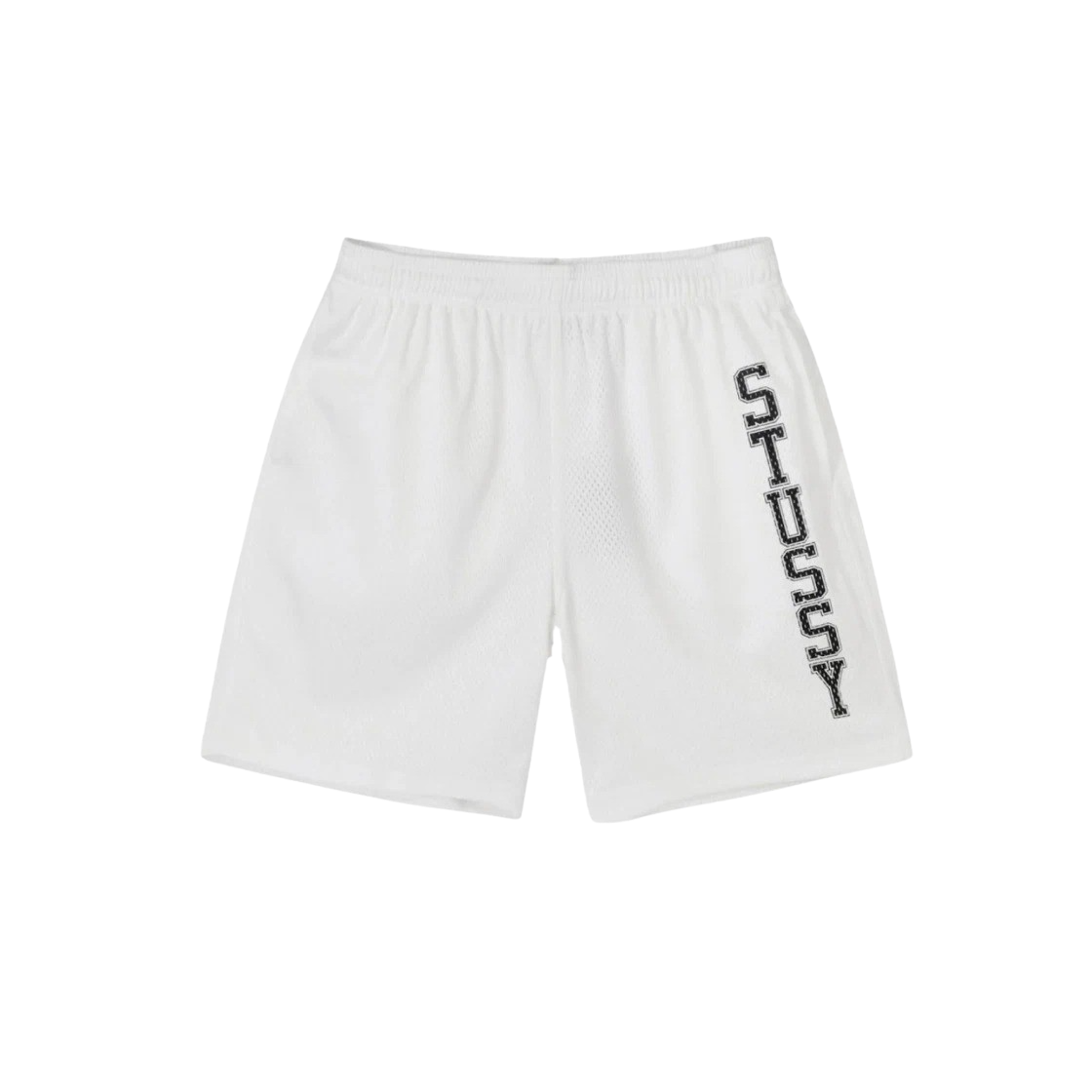KM4APASST206WT Stussy Collegiate Mesh Shorts White