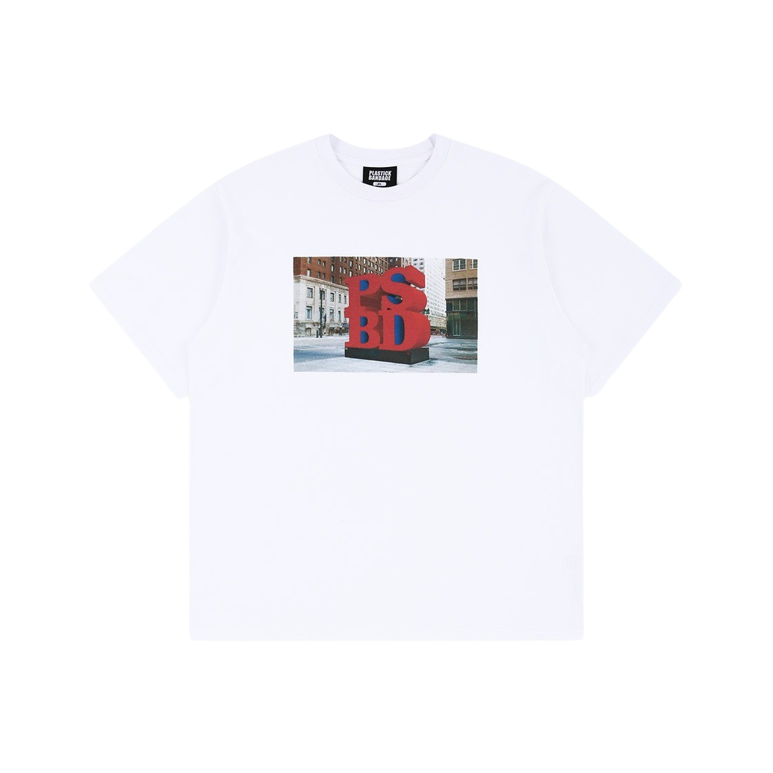 플라스틱밴디지 스컬프쳐 숏 슬리브 화이트(Plastickbandage Sculpture Short Sleeve White)