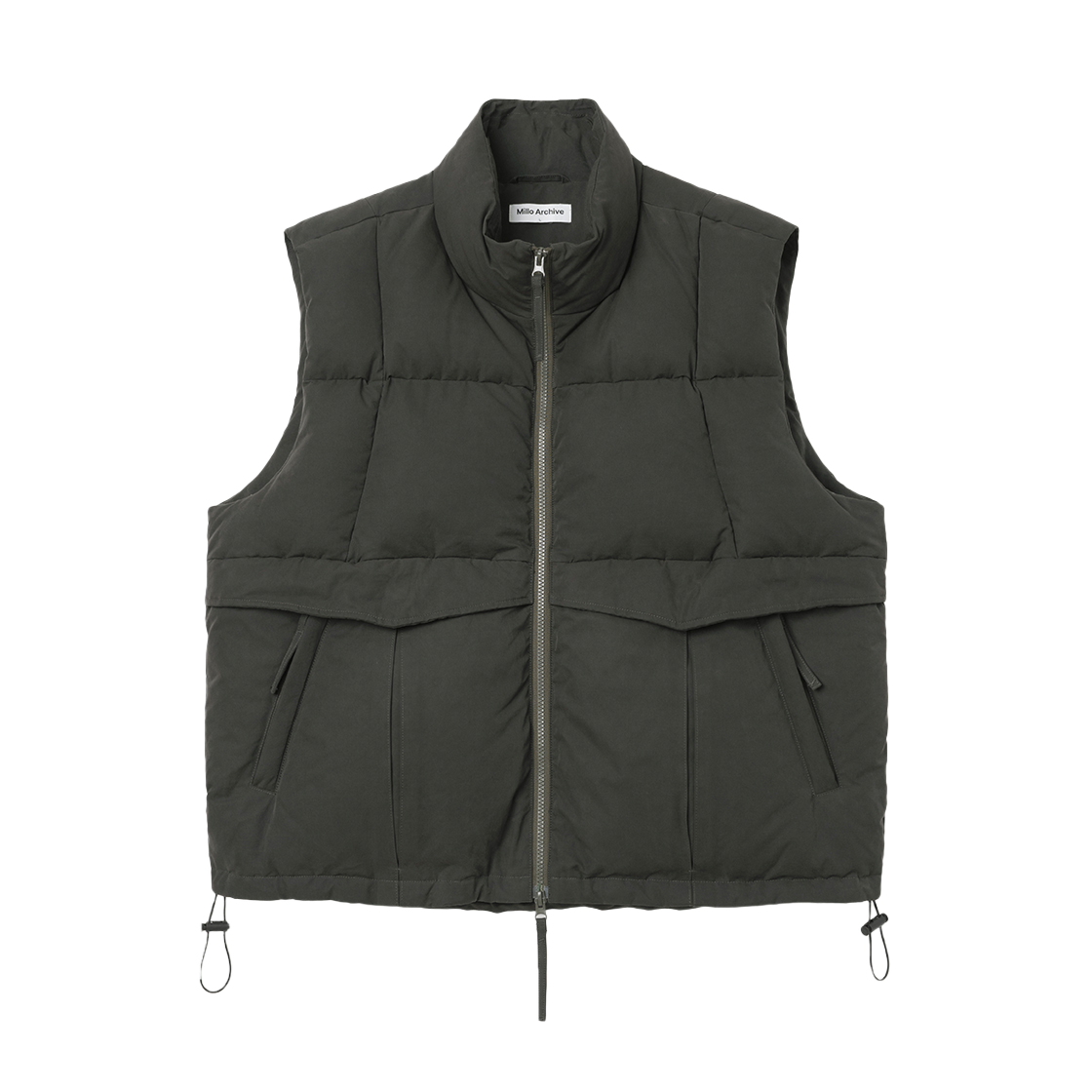 밀로 아카이브 커버링 덕 다운 베스트 딥 차콜