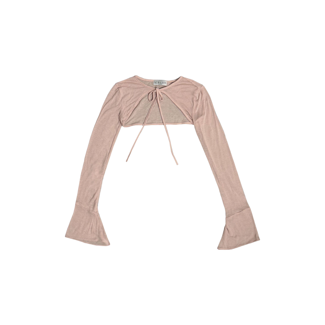 뉴얼린 시스루 볼레로 가디건 베이비핑크(Newalrin See-Through Bolero Cardigan Babypink)