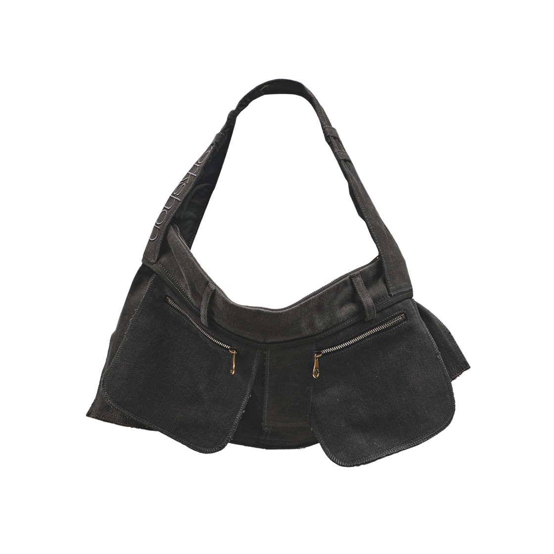 오들리워크샵 차콜 데님 트라우저 백