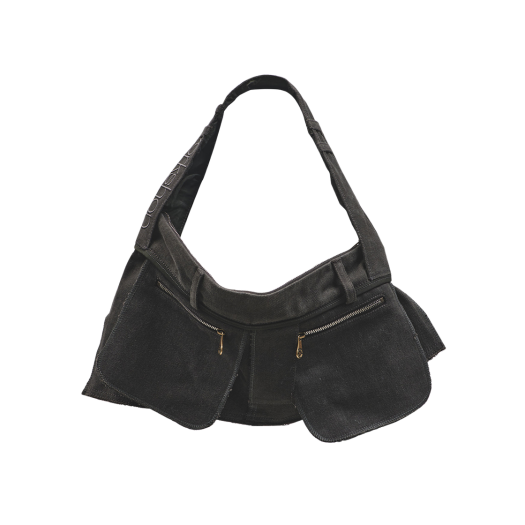 베이컨트 아카이브 벨라 와이드 스트랩 호보백 블랙 | VACANT