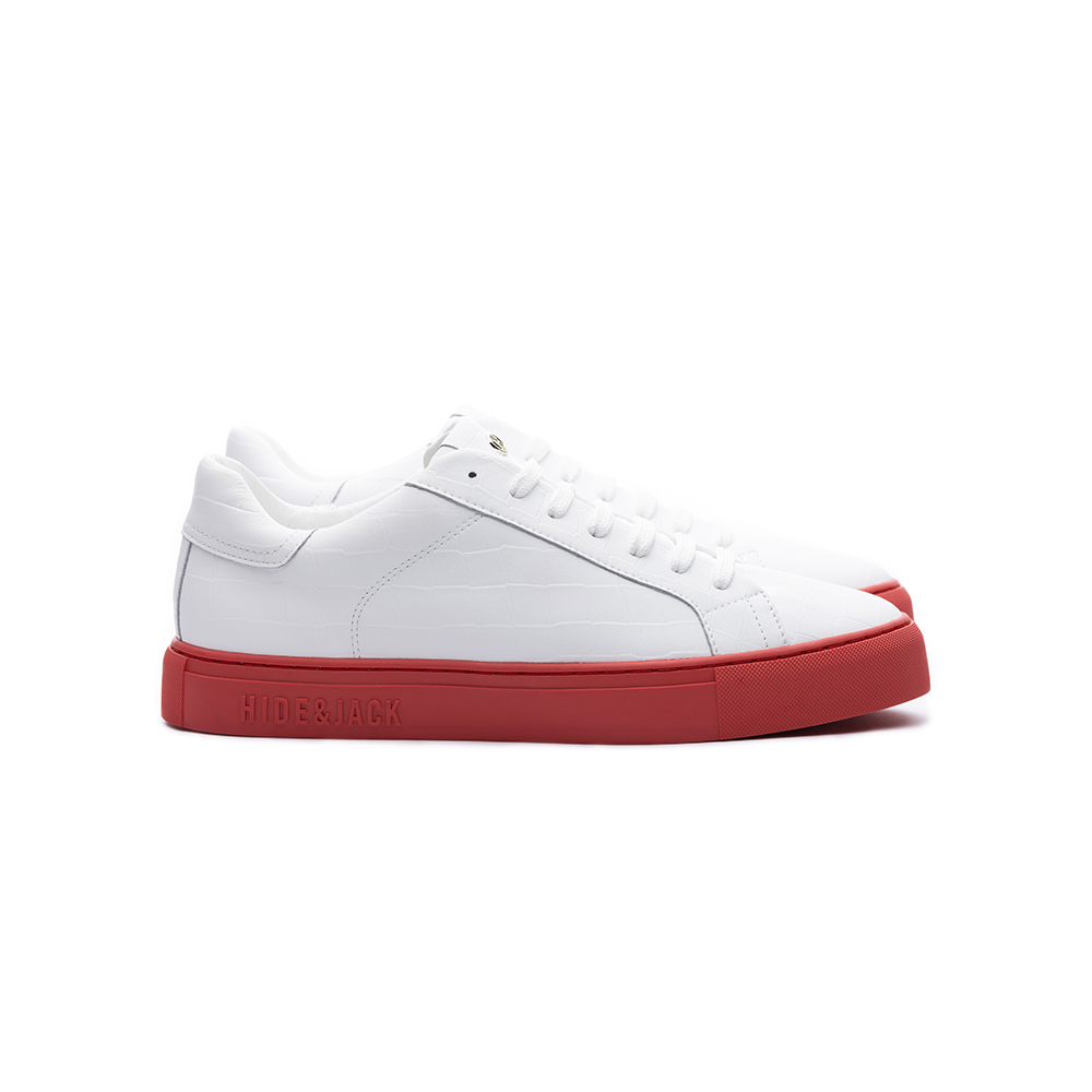 하이드앤잭 에센스 크로코 스니커즈 화이트/레드(Hide&Jack Essence Croco Line Sneakers White) - 2