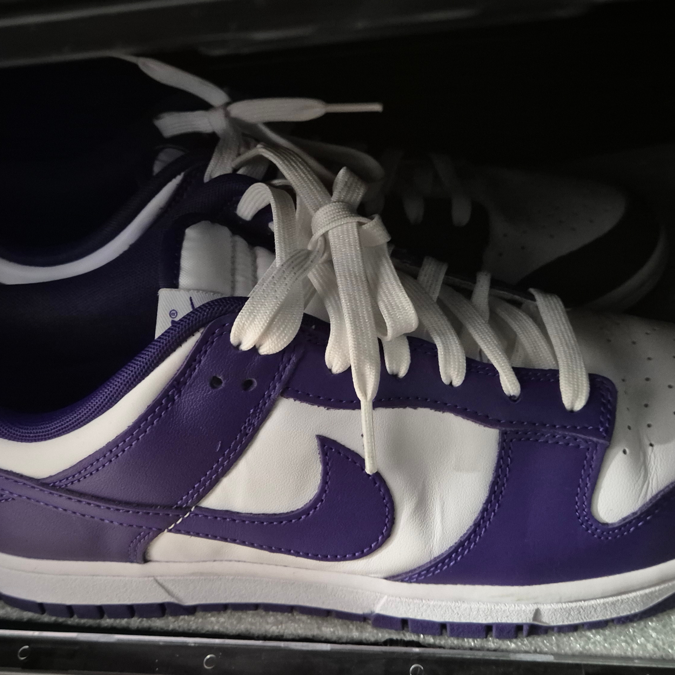 Nike Dunk Low Retro Championship Court Purple 착용 스타일