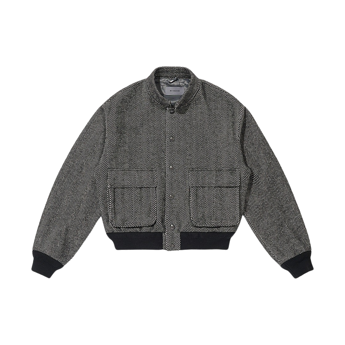 바이랑 울 블렌드 헤링본 자켓 다크 그레이(BY RANG Wool Blend Herringbone Jacket Dark Grey) - 1