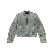 Entire Studios Moto Denim Jacket Surface Wave