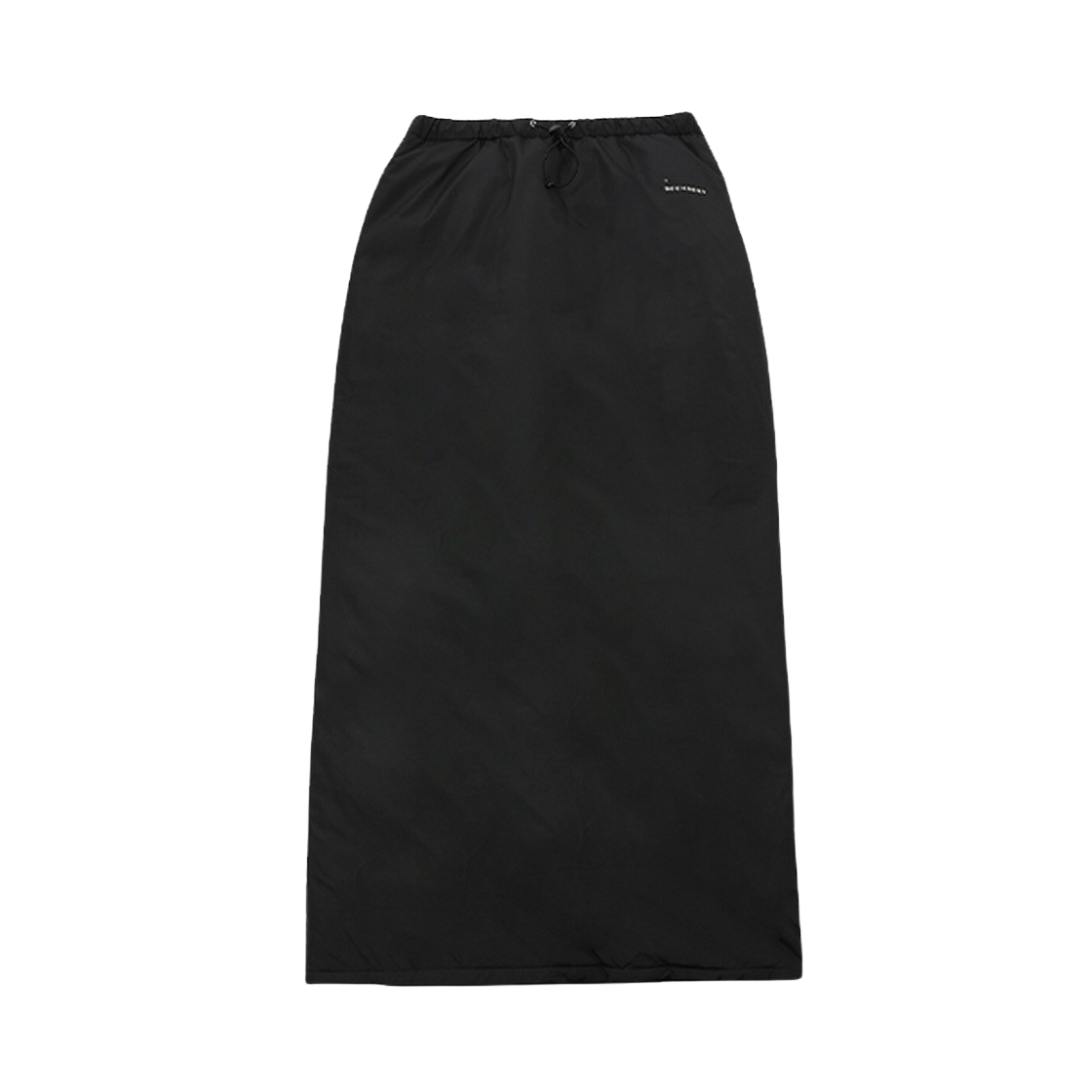 P00000VC SEEN Women Padded Logo Long Skirt Black