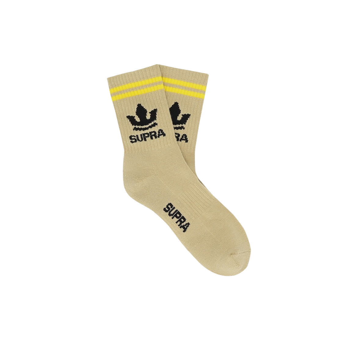 WXSO35146-BGS Supra Merino Wool Mid Socks Beige - 대표 이미지 #1