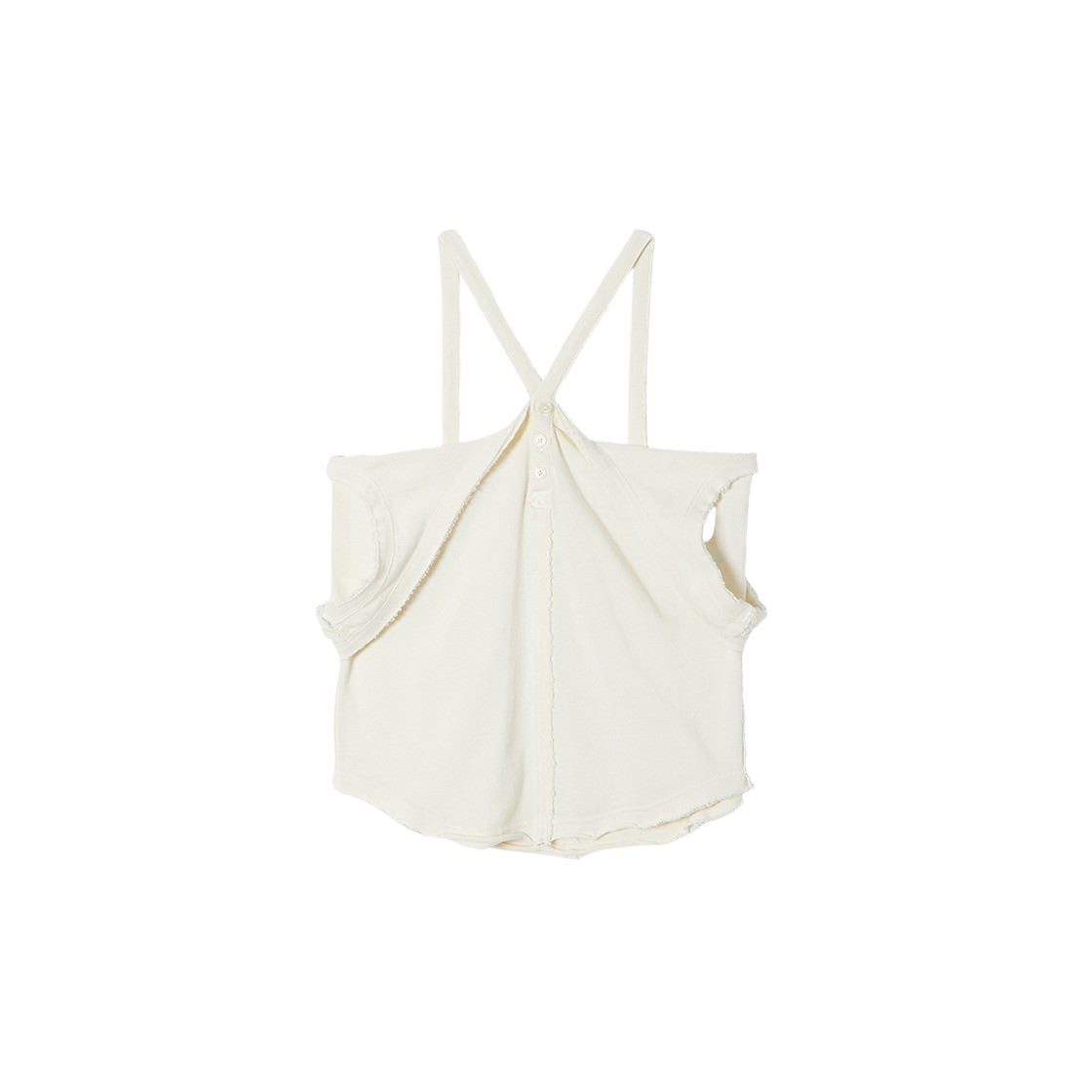 KM4BTSSPZ12WT Perverze Women Double Strap Tank Top White