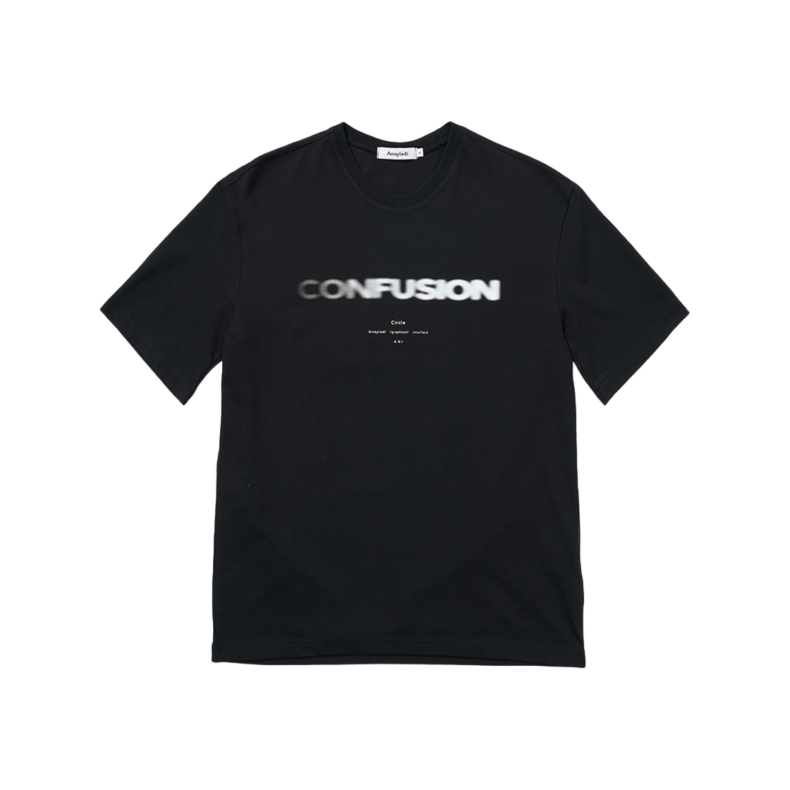 ARTS3106-Black Arrayed Confusion T-shirt Black