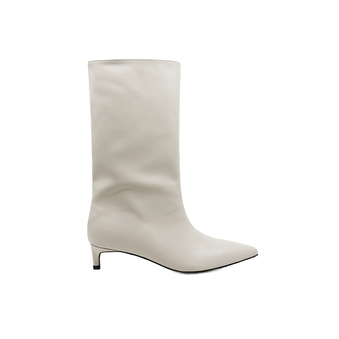 무드나잇 브리아 키튼힐 스틸레토 하프부츠 크림(Moodnight Bria Kitten-Heel Half Boots Cream)