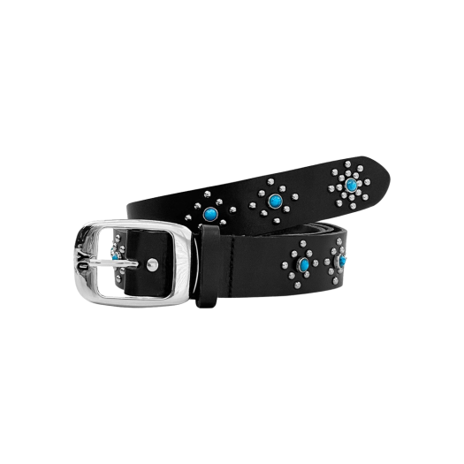 OYBDF1AC401BK OY Turquoise Stud Belt Black