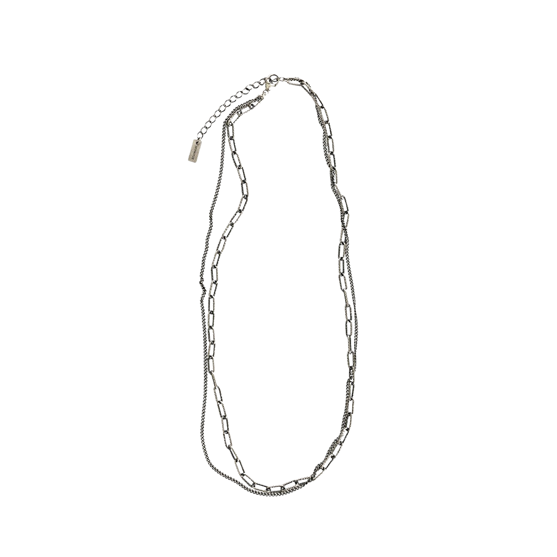 H24SSN04SV-SV-06 Hypnotize Silver Mix Chain Necklace Ver.04