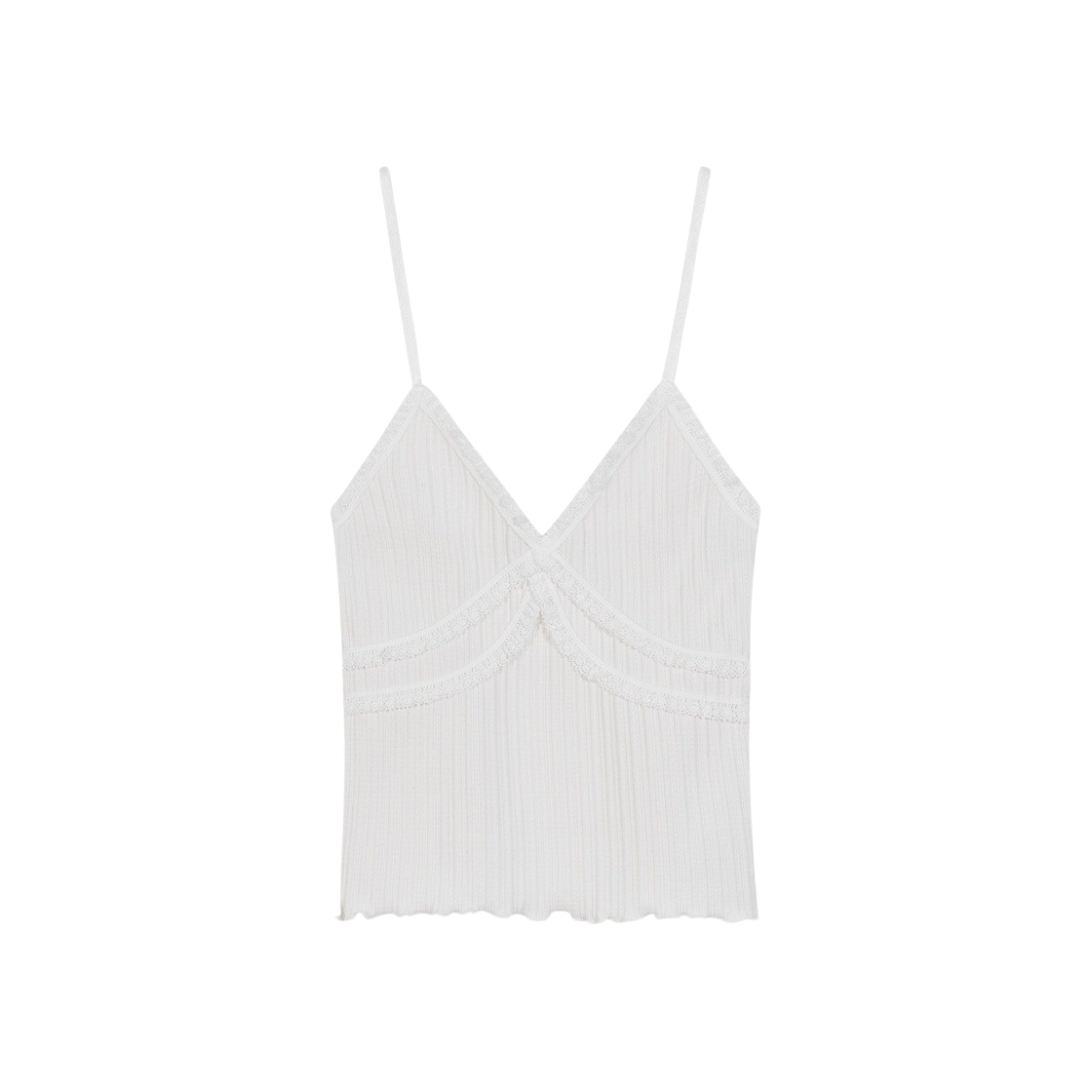 HTTPDL23BWH00 Hetherment Double Lace Camisole White