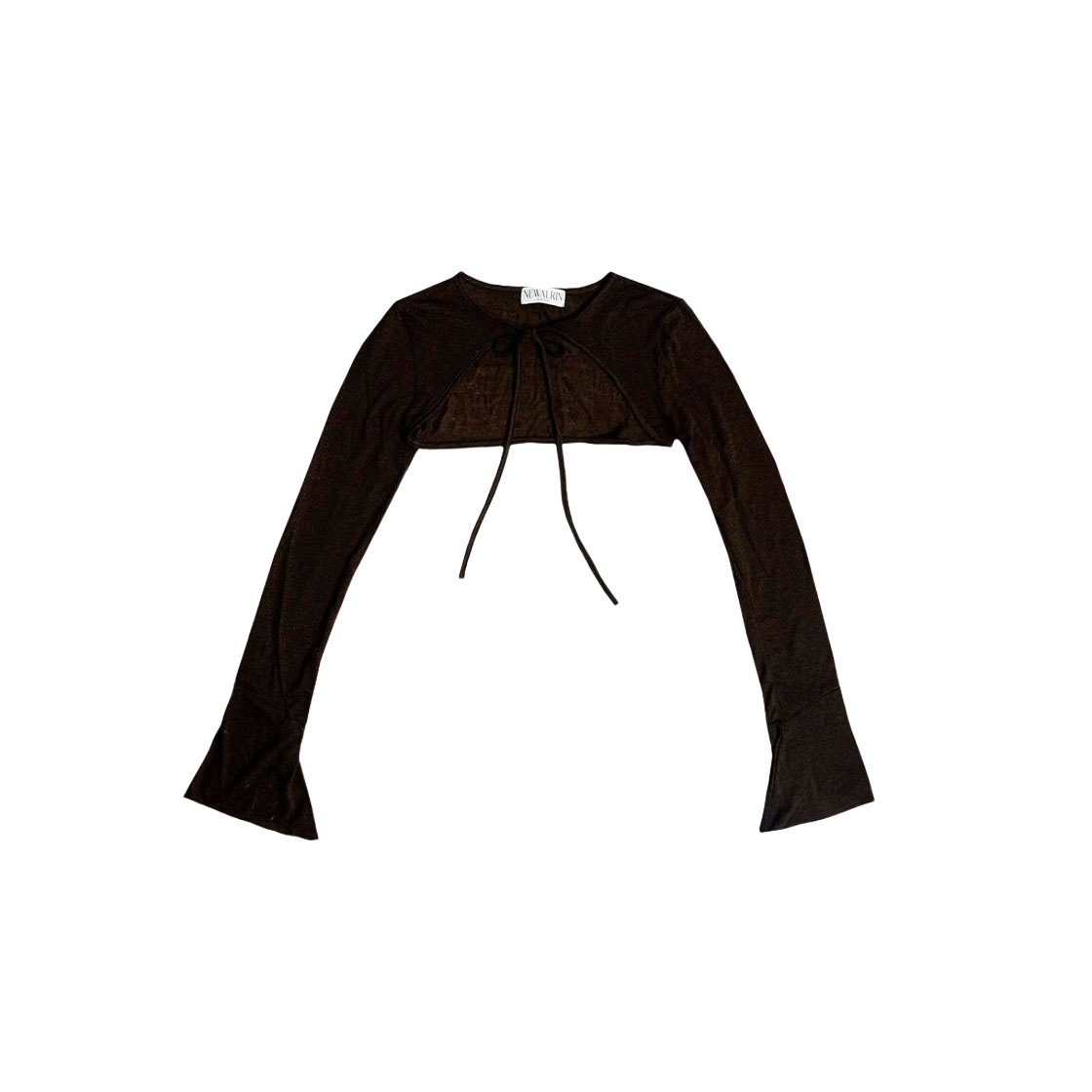 뉴얼린 시스루 볼레로 가디건 브라운(Newalrin See-Through Bolero Cardigan Brown)