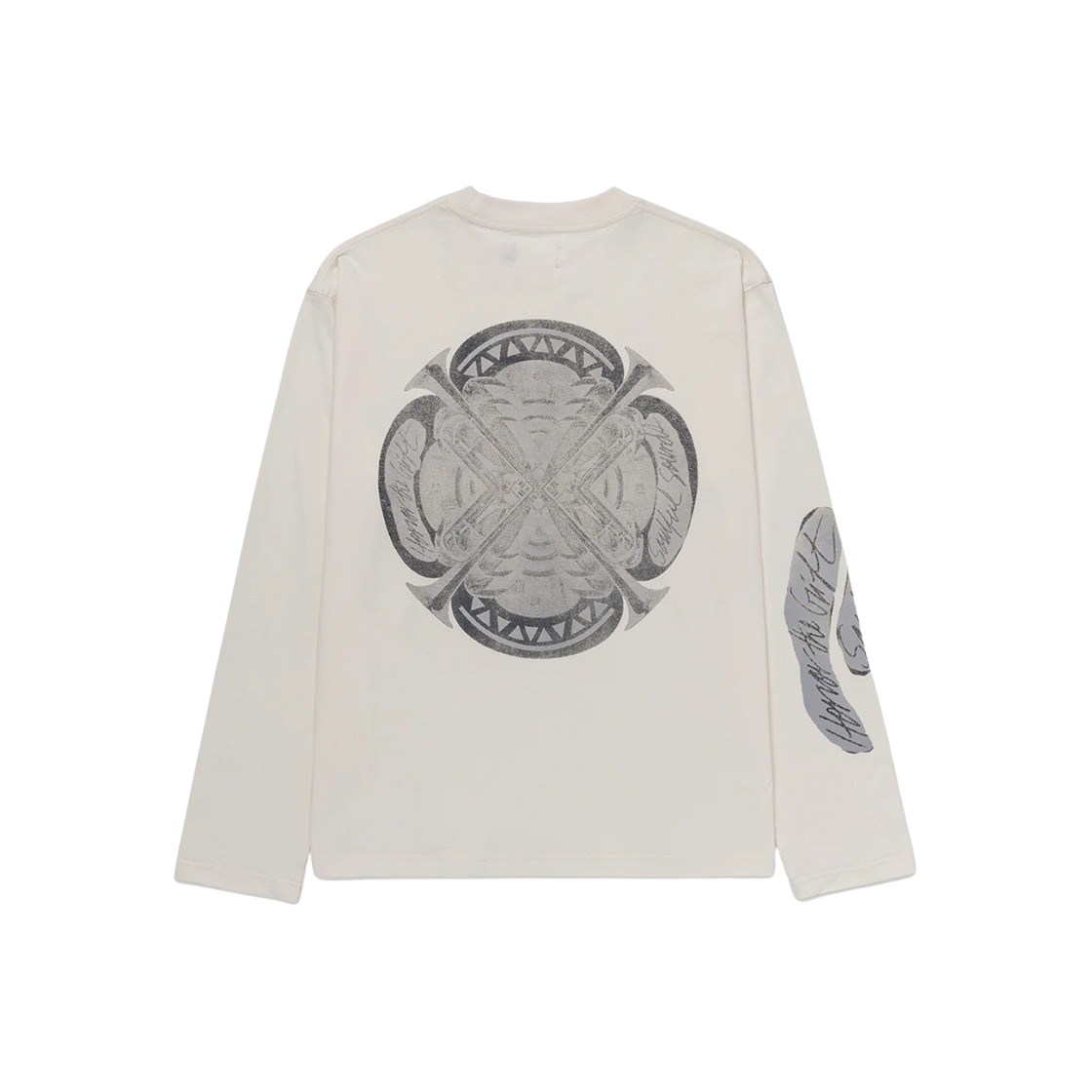 KM4DTSLHG04CR Honor The Gift LS Music Collage Tee Cream - 24FW