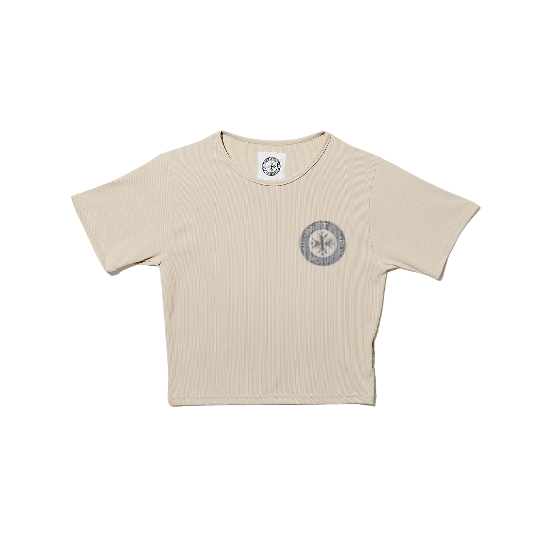 PDPCR02SNF Punch Drunk Parties Veiled Logo Crop Top Skin - 대표 이미지 #1