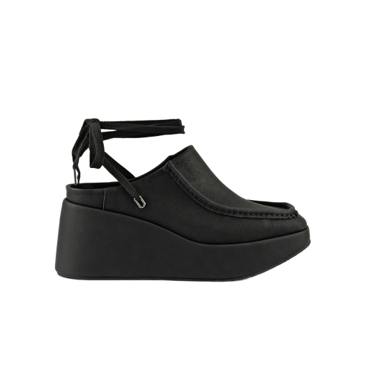 MD0331_2 Moodnight Wedge Platform Clogs l Black