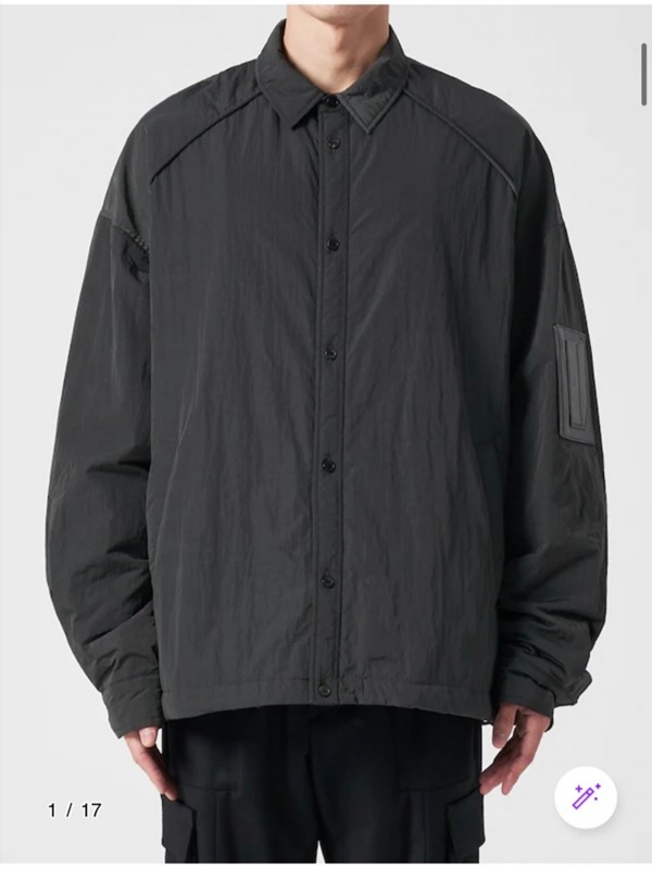 Juun.J MA-1 Padded Shirt Grey - 22FW 착용 스타일