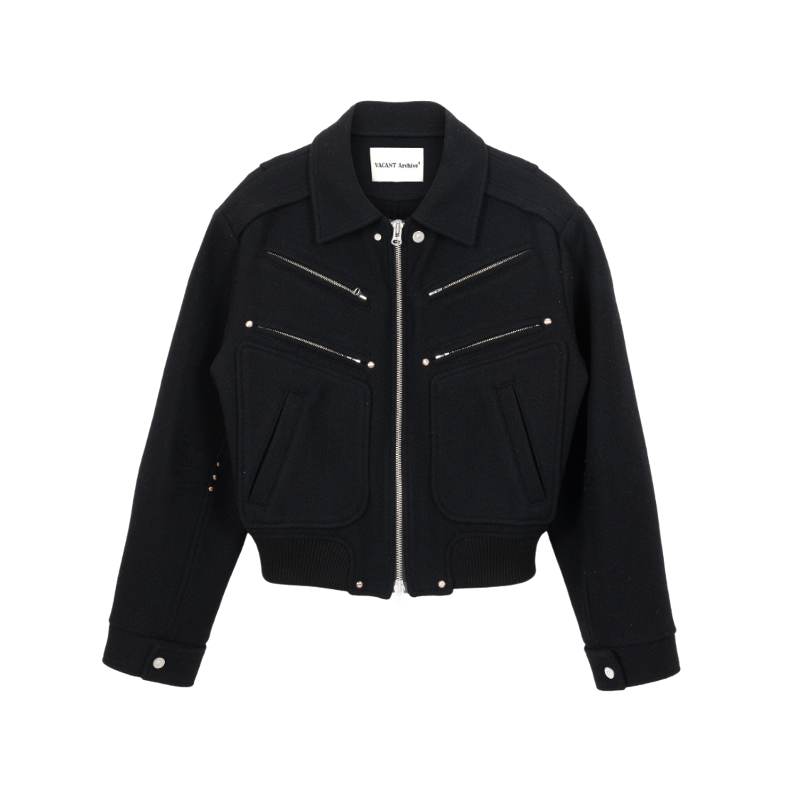 VUK244WJK001BKQQ Vacant Archive Men Dereck Wool Blouson Jacket Black