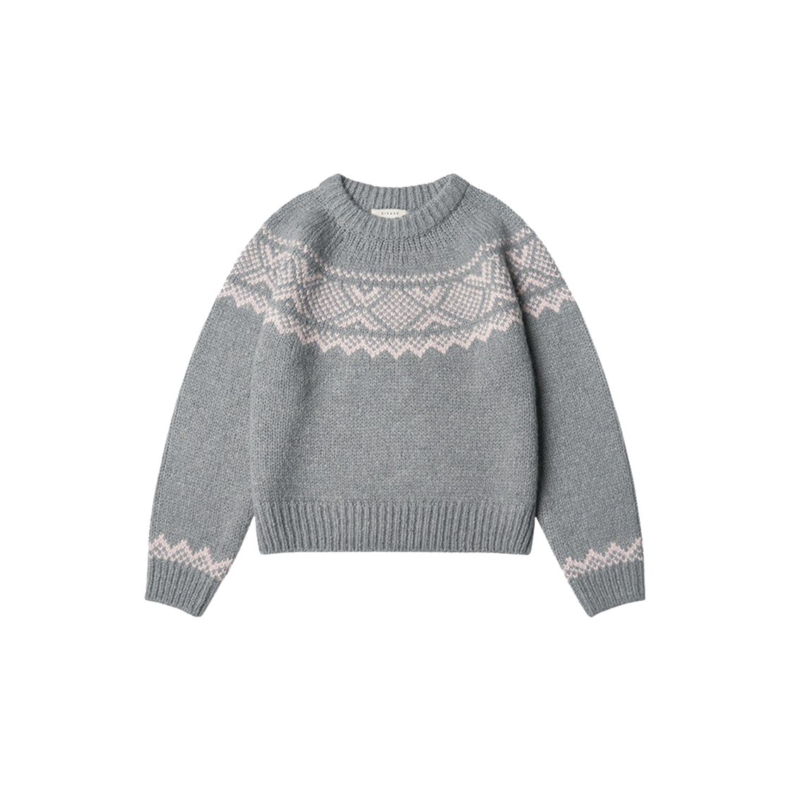 시야쥬 SIKN2103 루즈핏 알파카 노르딕 스웨터 그레이