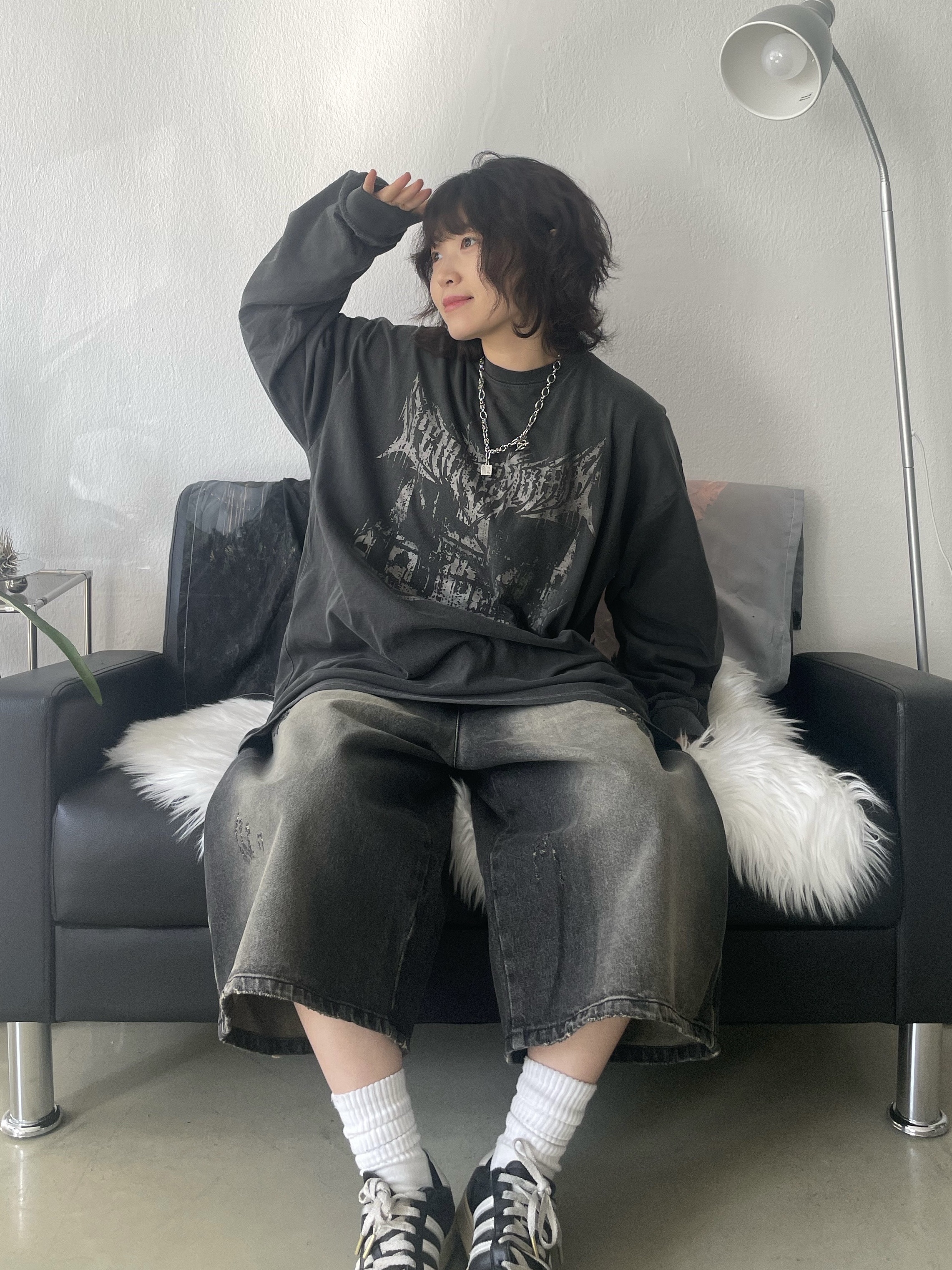 Supreme Pigment Canvas S Logo 6-Panel Black - 23SS 착용 스타일 - 3