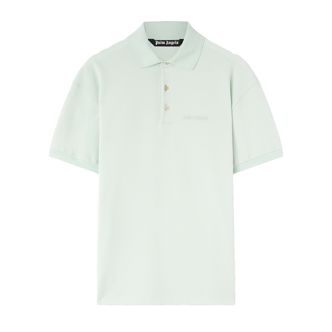 P5TMMB141 Palm Angels Classic Logo Polo Yellow Green