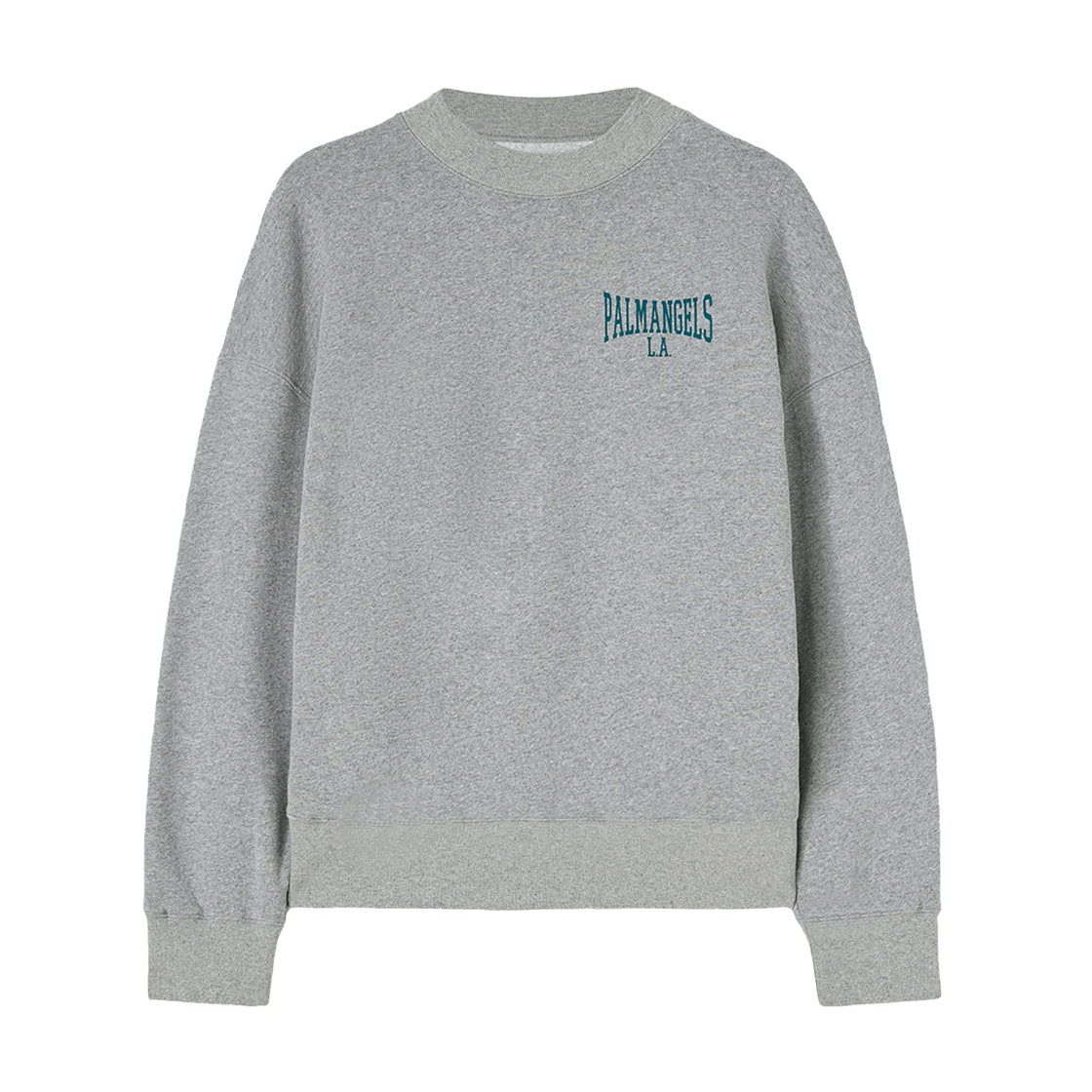P6MMMB293 Palm Angels Back College Crew Light Grey
