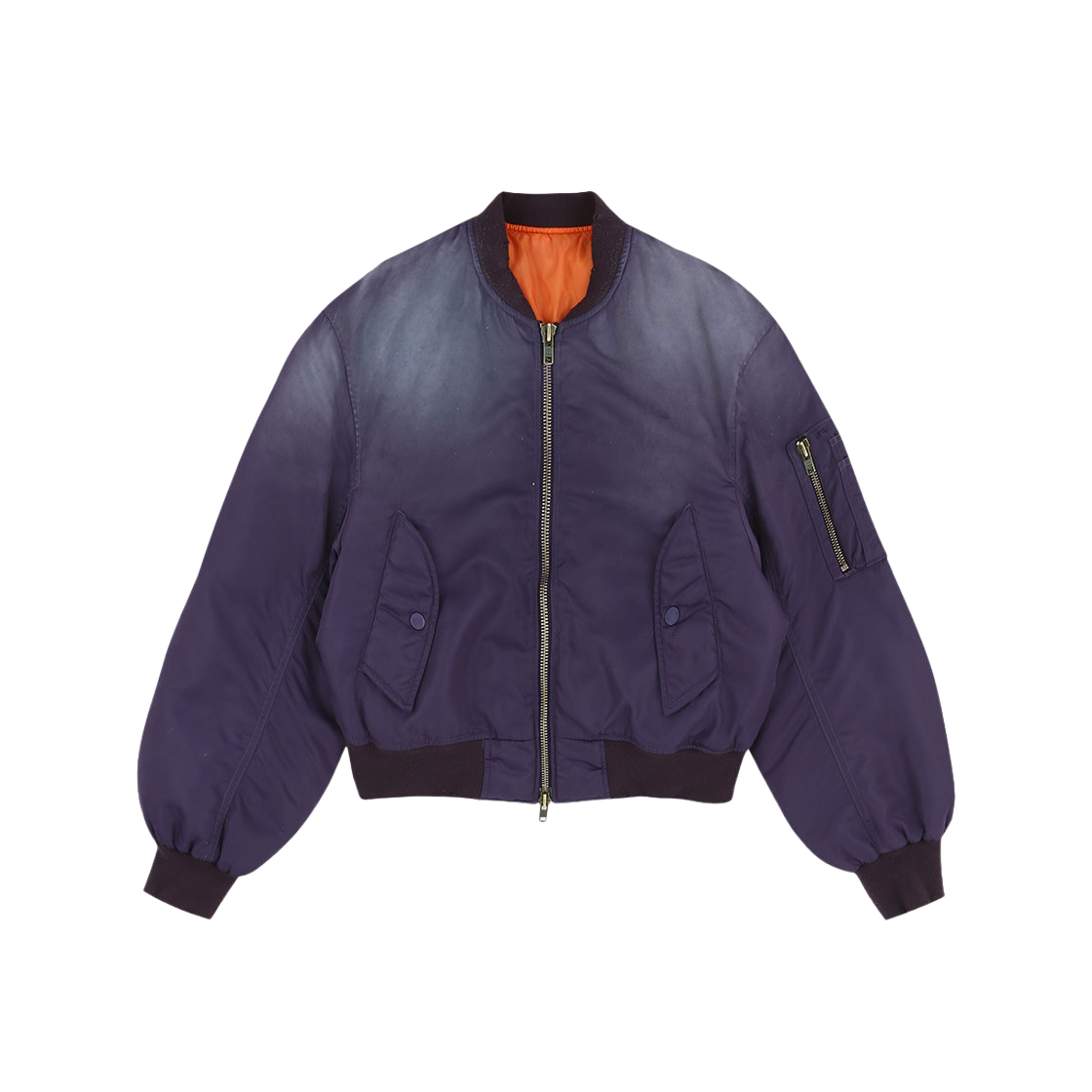 GR25SSMO01PP GRAILZ Dirty Washed Bomber Jacket Purple