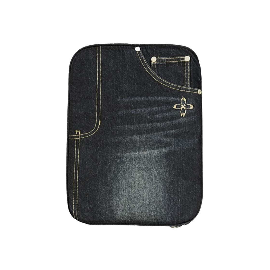 ★関税込★SURGERY★denim jeans clover logo clutch bag 'blue' 써저리 데님 진 클로버 클러치백 블루데님 13인치 | Surgery | KREAM