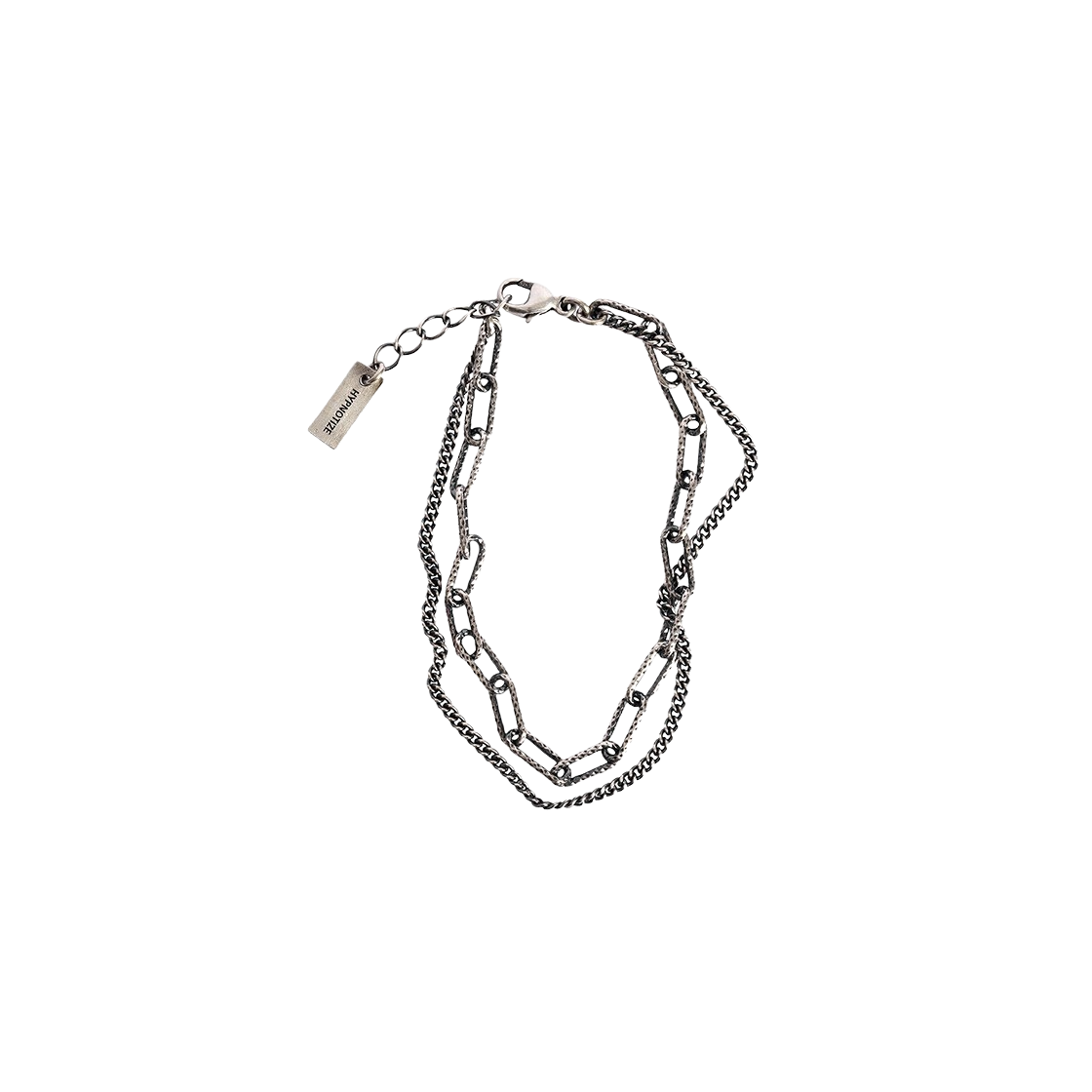 H24SSB02SV-SV-02/03 Hypnotize Silver Mix Chain Bracelet Ver.04