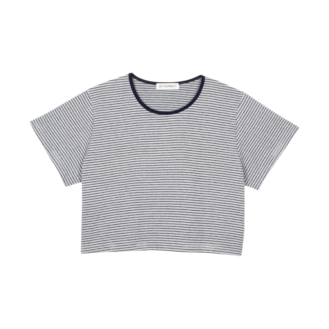 HTTPRS24AML00 Hetherment Routine Stripe Crop T-shirts Melange
