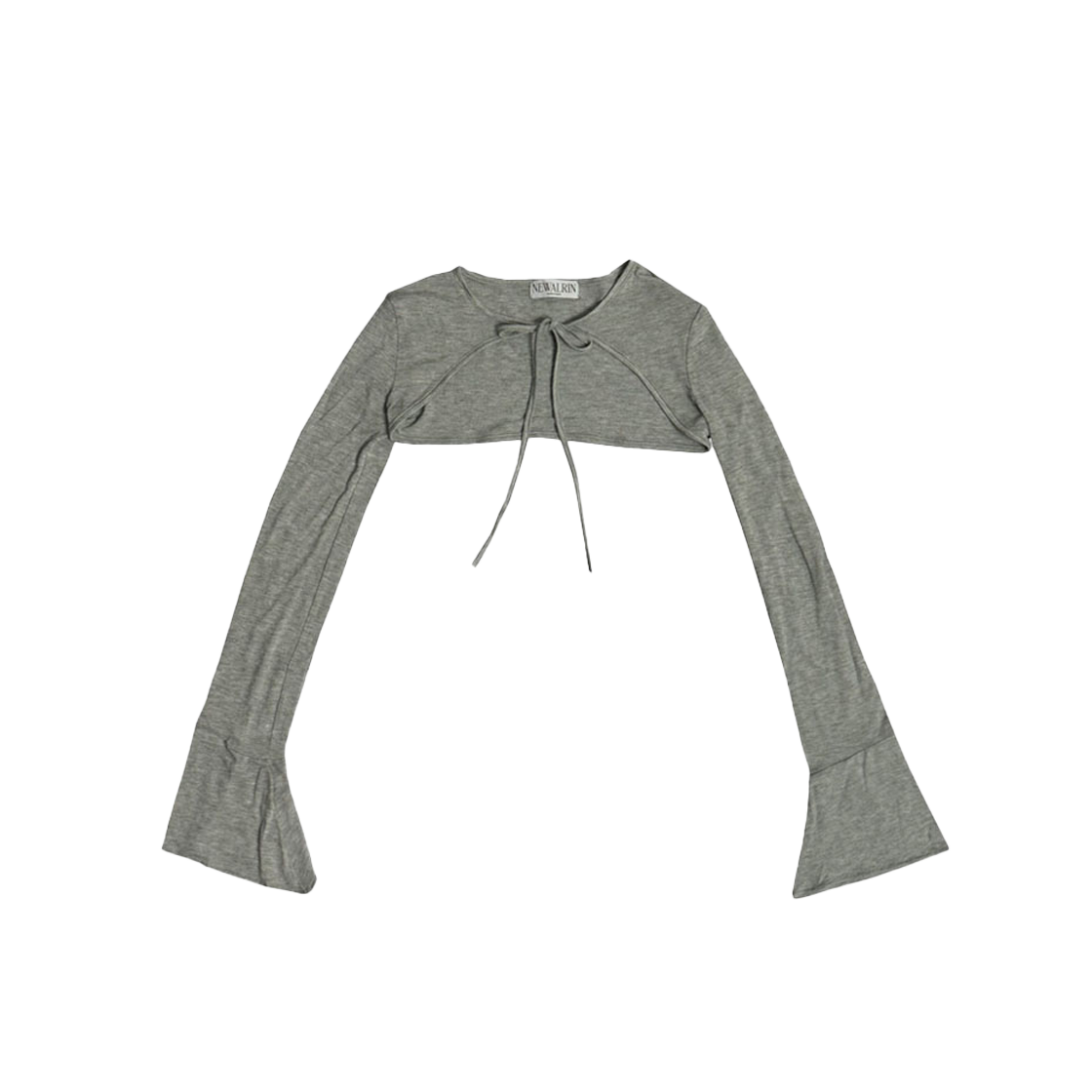 뉴얼린 시스루 볼레로 가디건 그레이(Newalrin See-Through Bolero Cardigan Gray)