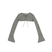 Newalrin See-Through Bolero Cardigan Gray